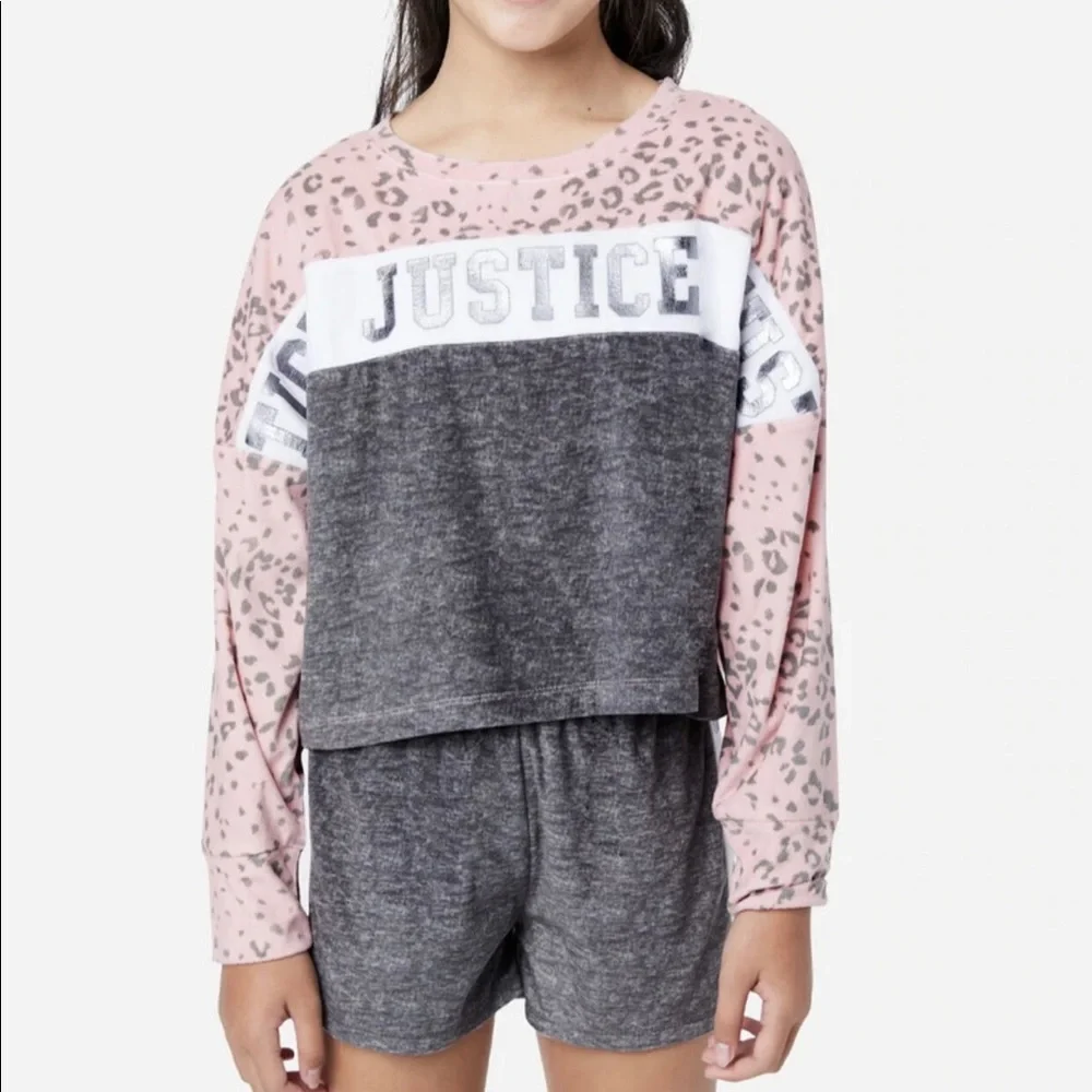 📌🆕 Justice • Fleece • Shorts & Pants Pajama Set